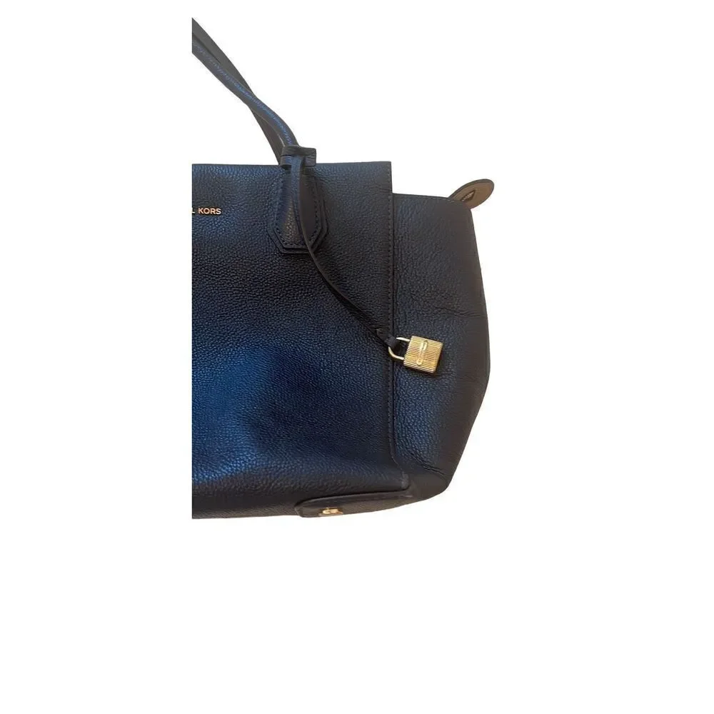 Michael Kors Womens Admiral Leather Studio Mercer Satchel Tote Crossbody Bag